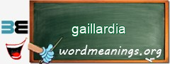 WordMeaning blackboard for gaillardia